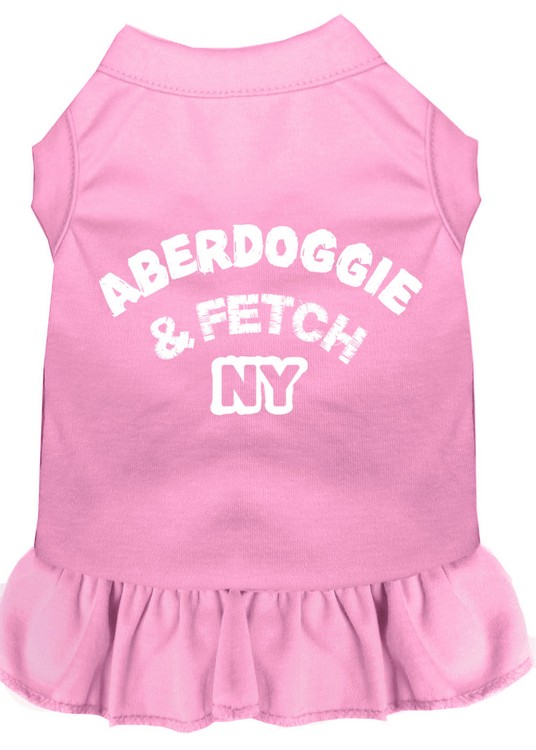 Aberdoggie NY Screen Print Dress Light Pink XS